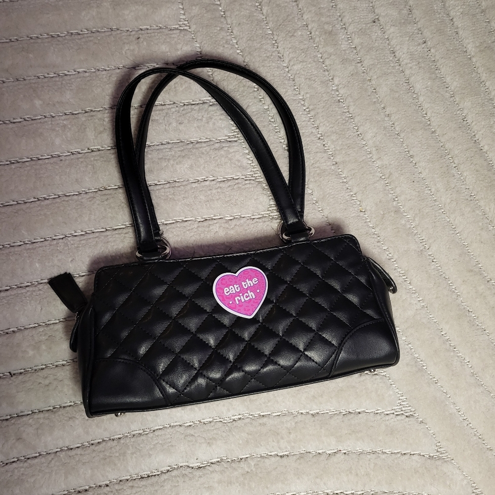 Black Quilted Handbag